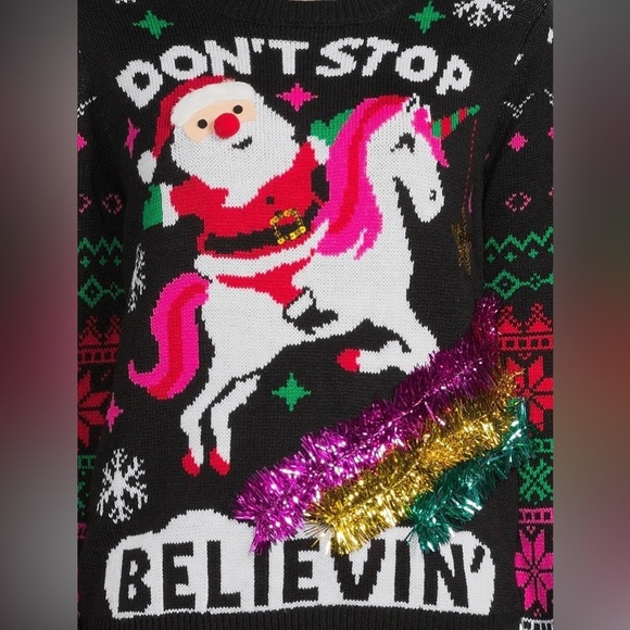 New No Boundaries Juniors’ Christmas Sweater, 3XL - Picture 3 of 4